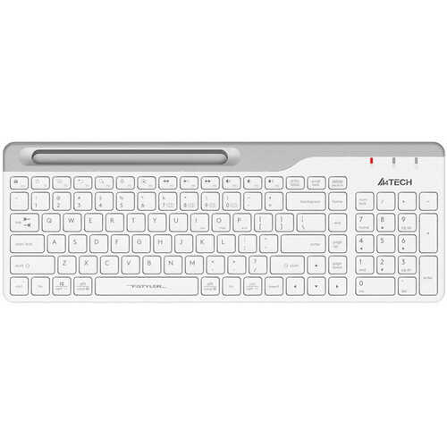 Клавиатура A4Tech Fstyler FBK25 белыйсерый USB беспроводная BTRadio slim Multimedia 1583363 A4TECH 502800₽