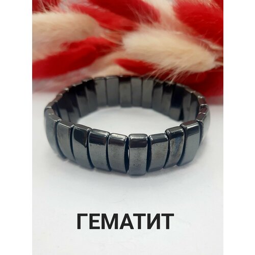 фото Браслет гематит, гематит, 1 шт., размер 18 см, черный нет бренда