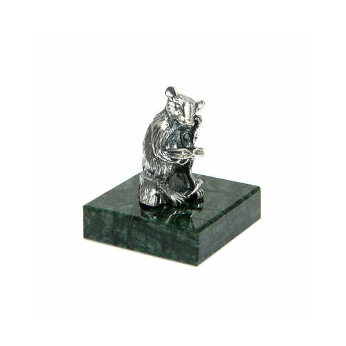 Серебряная статуэтка Крыса с книгой