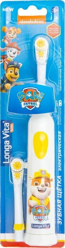 Longa Vita / Электрическая зубная щетка Longa Vita Paw Patrol ротационная и сменная насадка детская 1 шт