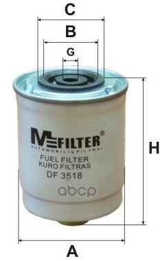 Фильтр топливный! Ford Transit D25N 2.5D/TD 94-00 M-Filter арт. DF3518