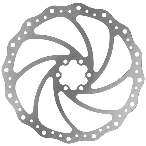 Тормозной диск (ротор), 203 мм, под 6 болтов, M-WAVE BD-203, с болтами
