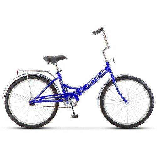 Городской велосипед STELS Pilot 710 24 Z010 (LU085350*LU070366), рама 14, синий двухколесные велосипеды stels pilot 750 z010 24