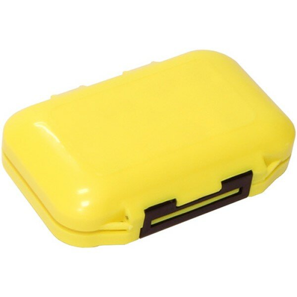 Коробка-раскладушка Kosadaka TB-S02-Y, 10.5x7x3см для мелочей/мушек, герметичная, жёлтая