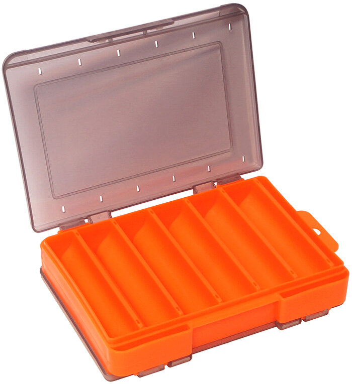Коробка Kosadaka TB-S31E-OR, 14x10.5x3см для воблеров, двухсторонняя, оранжевая