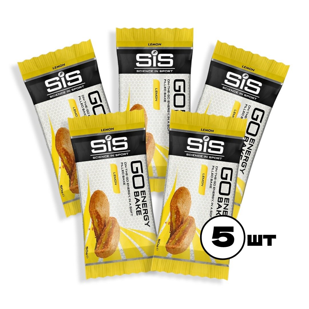 Энергетический батончик SCIENCE IN SPORT (SiS) GO Energy Bake 5 x 50 г, Лимон