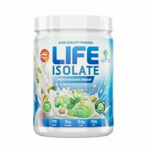 LIFE Isolate 450 gr, 15 порции(й), фисташковое мороженое изолят сывороточного протеина tree of life isolate 454 г малина