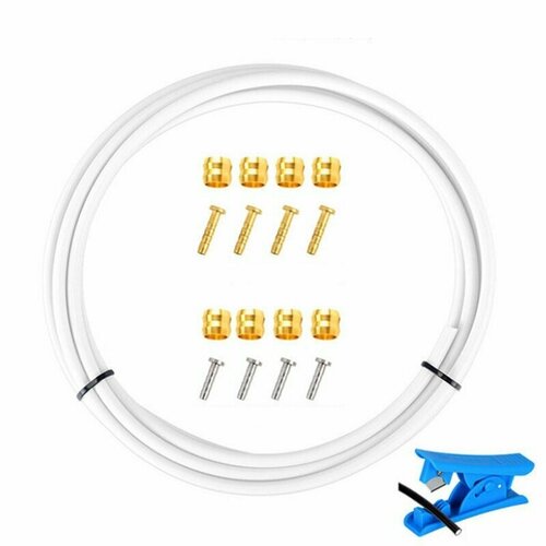 фото Гидролиния 2.5 м meroca белая в сборе штуцеры, оливки, резак