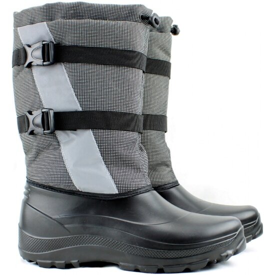 фото Сапоги дарина Буран Про Д308 ЭВА с комбинированным верхом размер 45-46, серый +черный (норды)