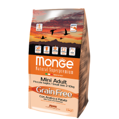 Сухой корм Monge Grain Free Mini для взрослых собак беззерновой мелких пород, утка/картофель, 2.5кг - фото №19