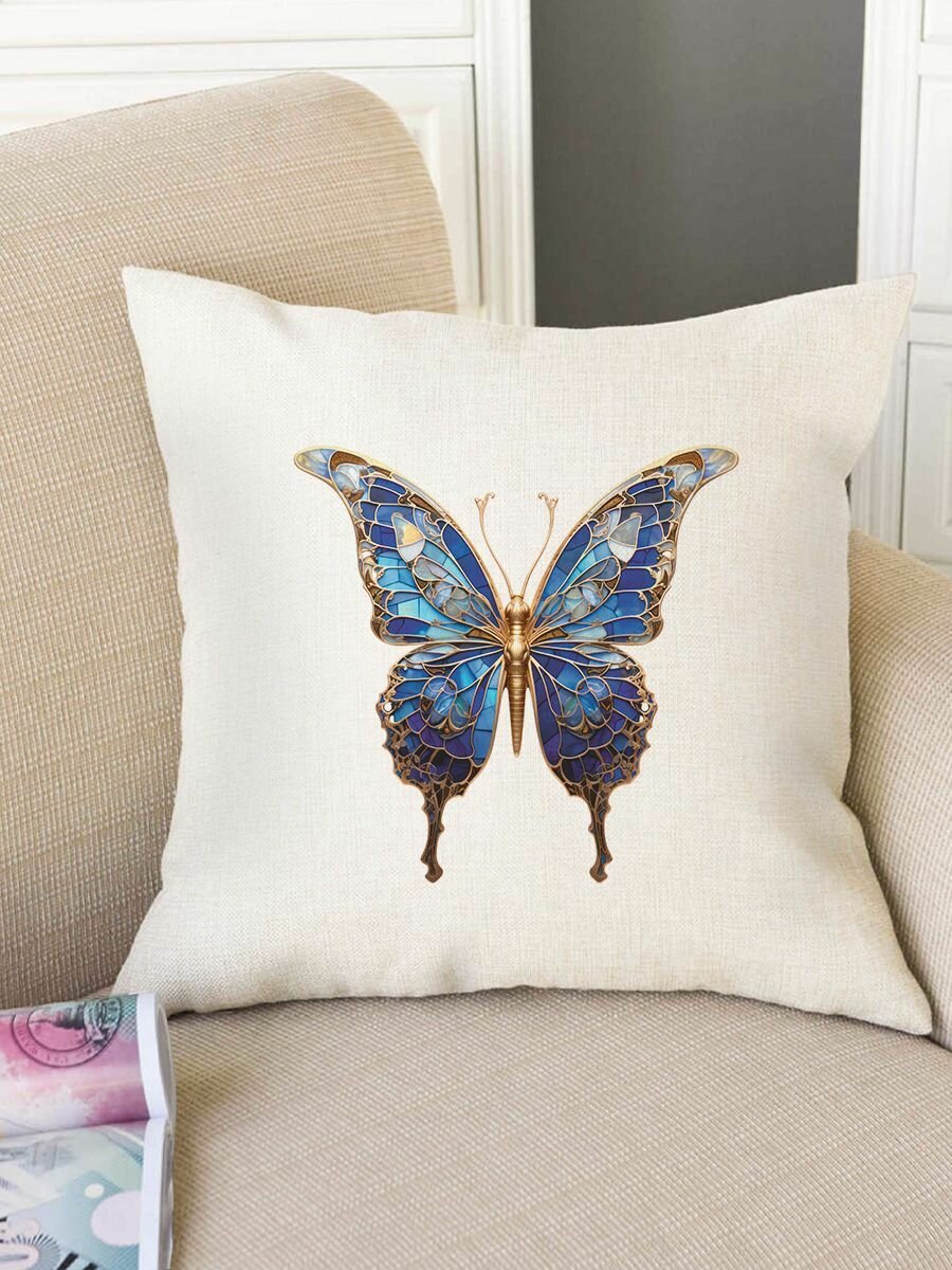 фото Подушка декоративная 40 х 40 бабочки