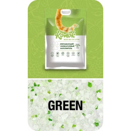 Наполнитель «комок» впитывающий («зеленый силикагель») 4 кг (10 литра)