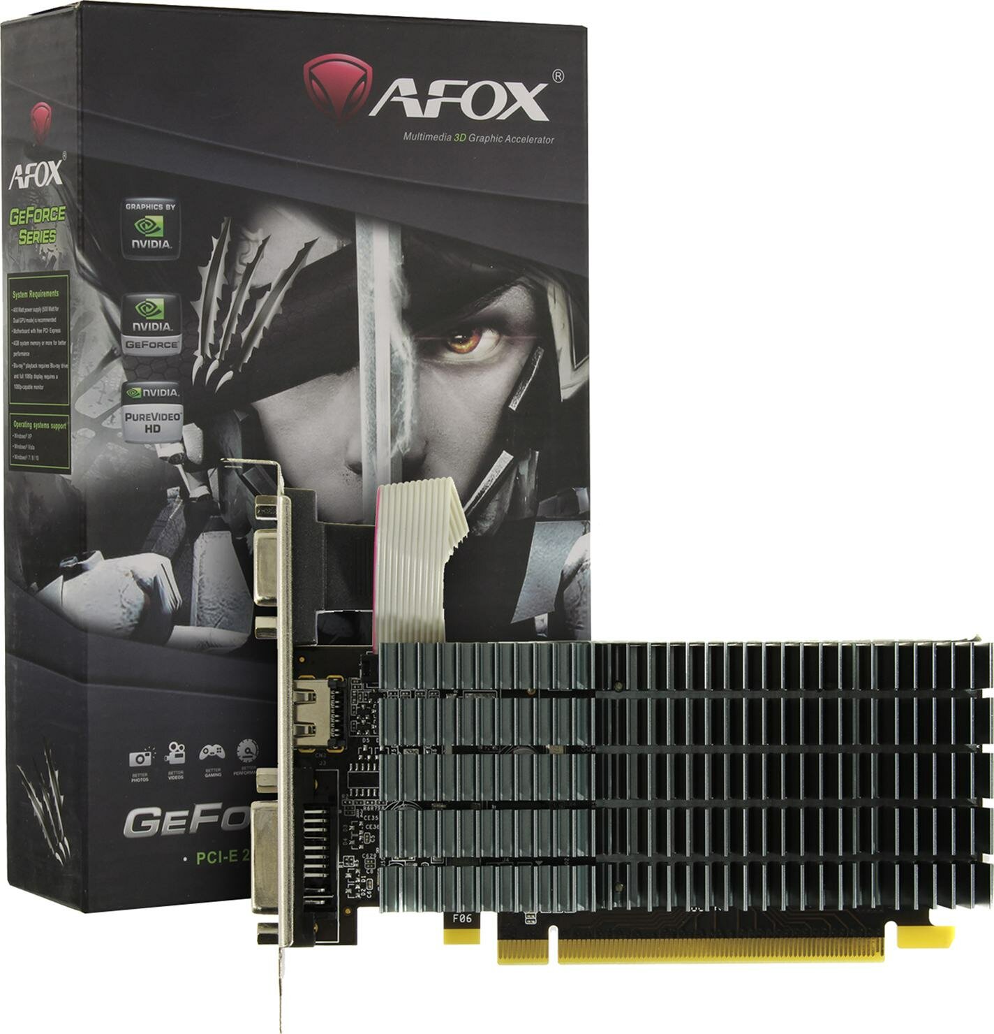 Видеокарта AFOX Retail AF210 1Gb DDR2