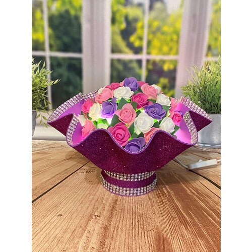 Ночник букет подарок на день рождения новый год 8 марта цветы для интерьера новый год 2550₽