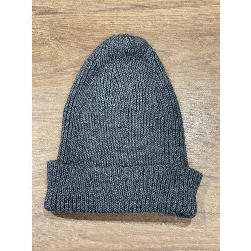 фото Шапка серая шапка с отворотом, размер 56/57, серый brands