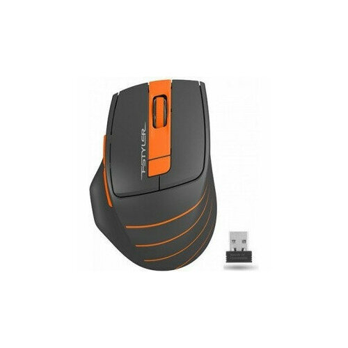 A-4Tech Мышь Fstyler FG30S ORANGE серыйоранжевый оптическая 2000dpi беспроводная USB 199000₽