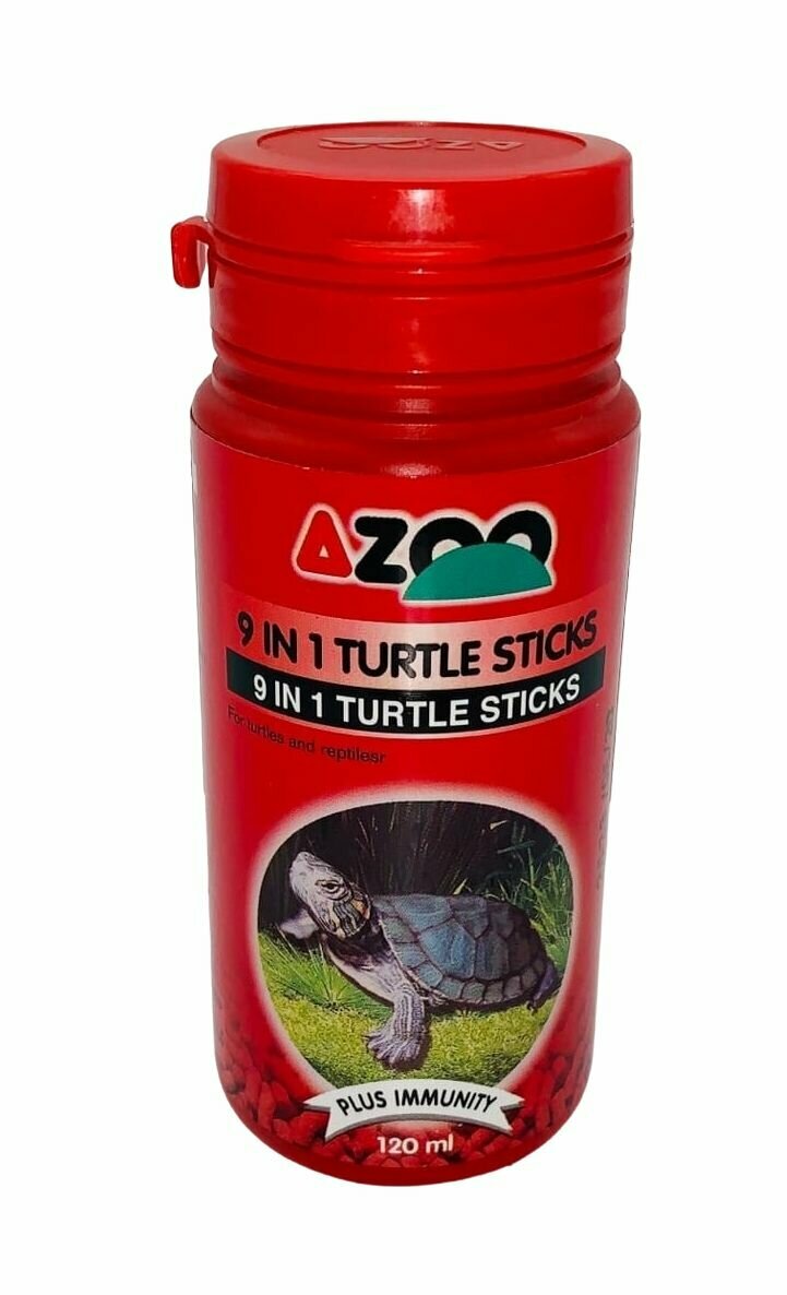 Корм для водных черепах AZOO 9 in 1 Turtle Sticks, 120 мл. - фотография № 3