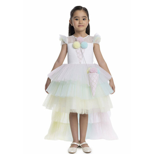 Платье Pamina, размер 104, мультиколор детские платья для новорожденных девочек жилет сетчатые бальные платья с бантом детское элегантное платье принцессы на день рождения ве