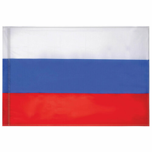 Флаг России, 90х135 см, карман под древко, упаковка с европодвесом, 550021 Комплект : 1 шт .