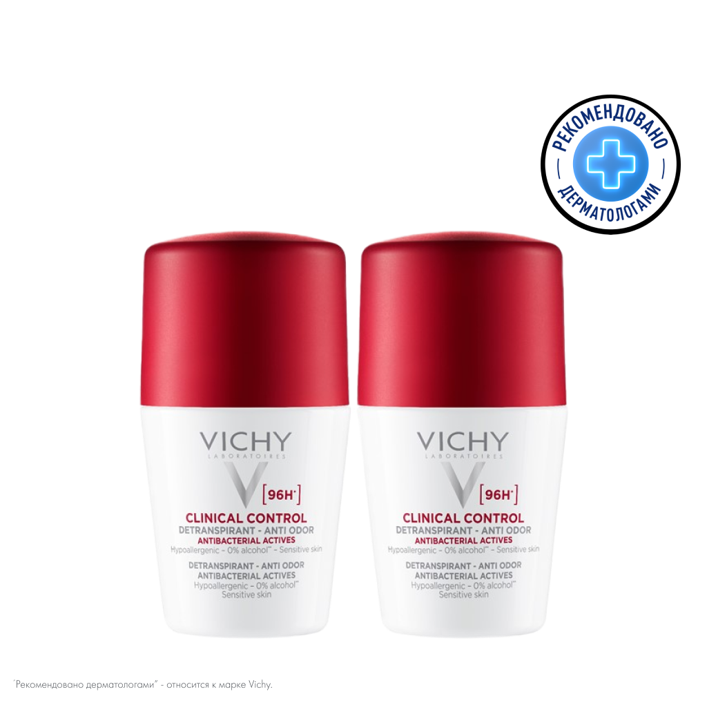 фото Vichy Набор Clinical Control Дезодорант-антиперспирант с защитой 96 ч 50 мл, 2 шт