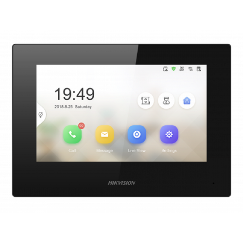 IP видеодомофон 7" Hikvision DS-KH6320-LE1(B) черный, черный