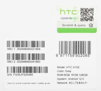 Планшет HTC A102 8GB/128GB Space Grey