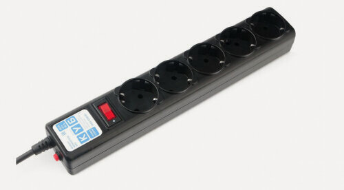 Изображение товара POWER CUBE Сетевой фильтр Power Cube PowerCube 0,5м 5 розеток 10А (черный графит)