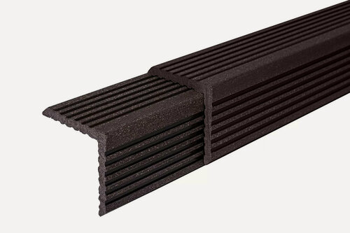 Изображение товара Уголок Holzhof 3138480, для террасной доски, 57x57x3000 мм, цвет венге