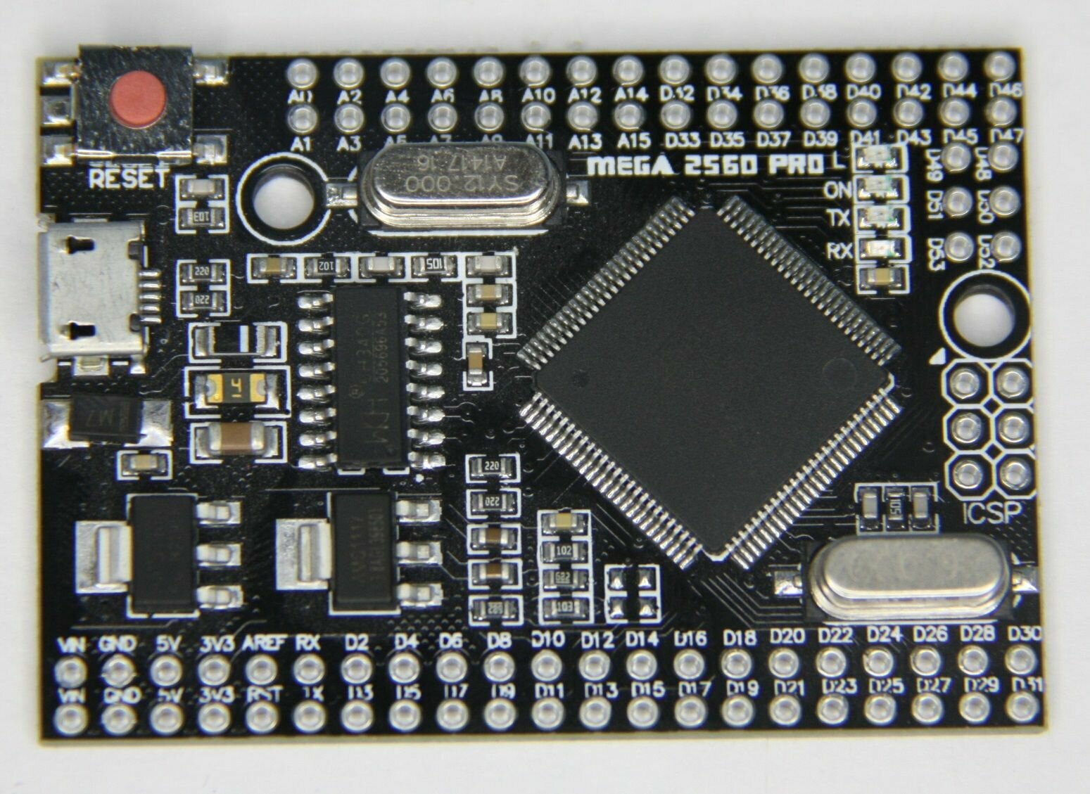 Плата (контроллер) Mega 2560 PRO CH340G/ATMEGA2560-16AU Embed (Arduino-совместимая) + штыревые вилки