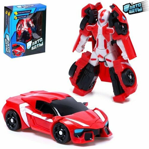Робот-трансформер «Рэйсер» (комплект из 4 шт) белый, черный, красный