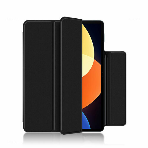 чехол книжка для планшета xiaomi pad 5 pad 5 pro черный borasco Смарт-Чехол MyPads для Xiaomi Mi Pad 5 Pro защитный чехол для планшета, черный