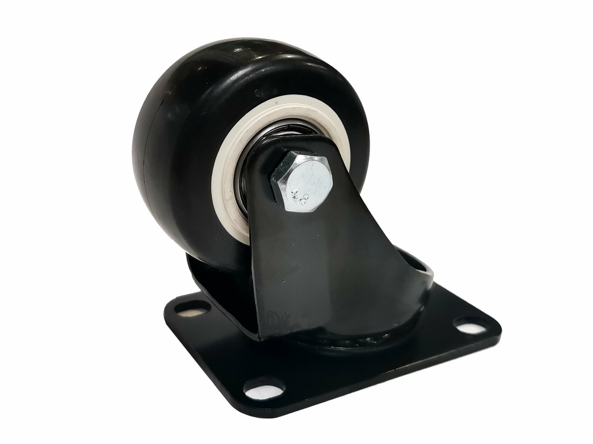 Колесо поворотное MK-3302-PUR-065-BK (г/п 80кг, Ф 65мм), крепление платформа (4053063)