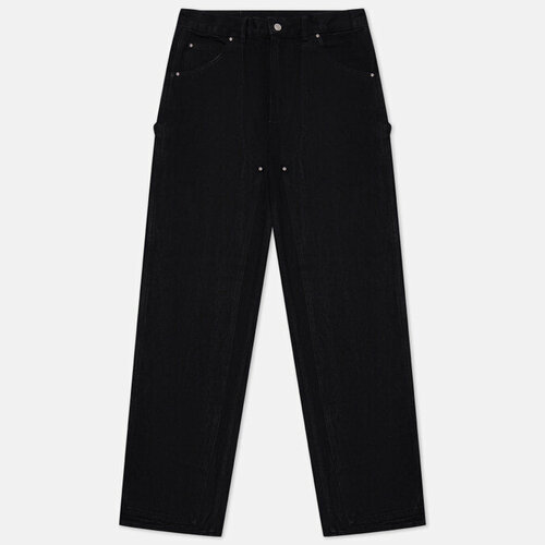 Джинсы UNAFFECTED, прямой силуэт, размер l, черный