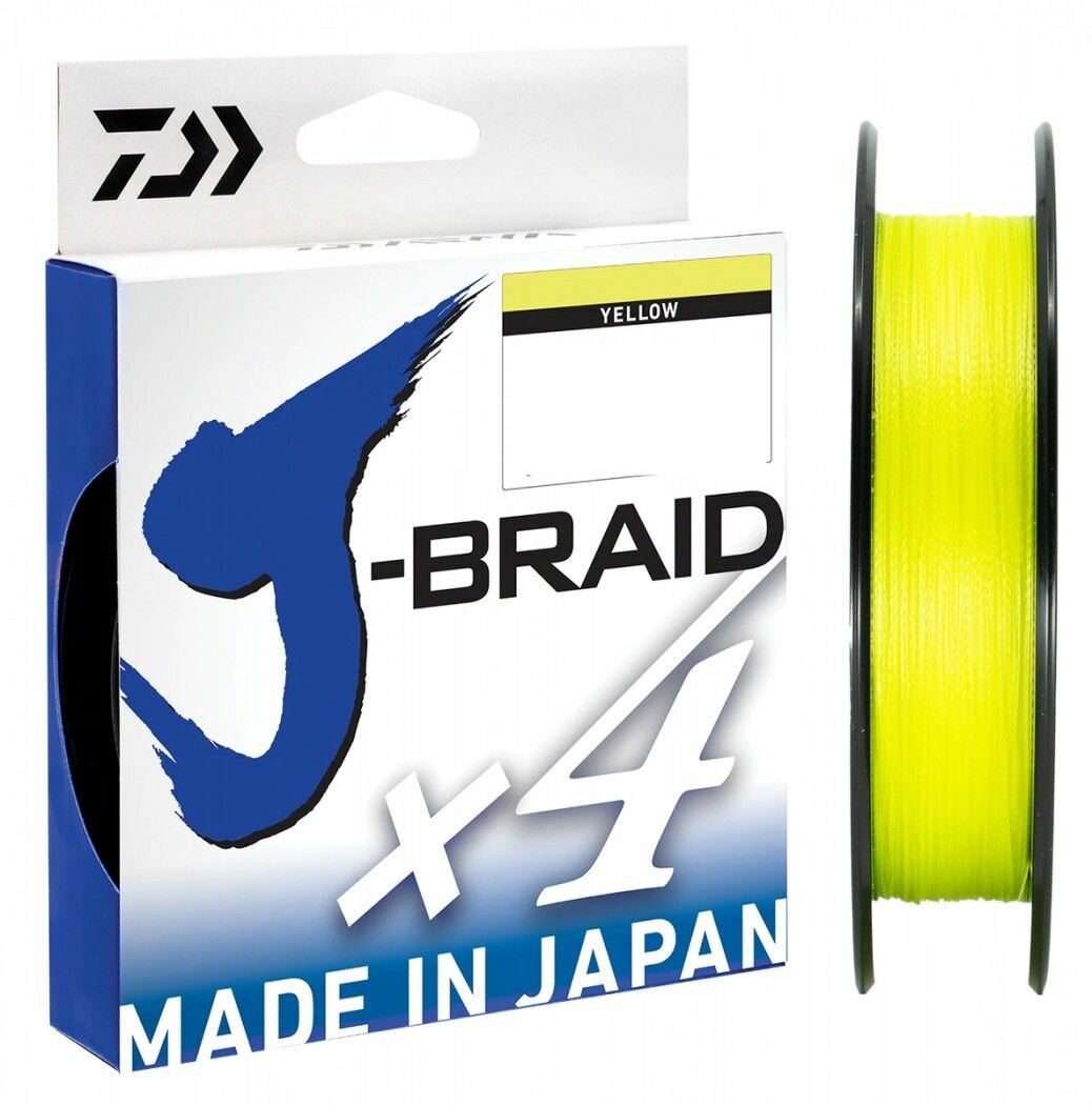 Плетеный шнур DAIWA J-BRAID X4E 0.21MM-135M YELLOW