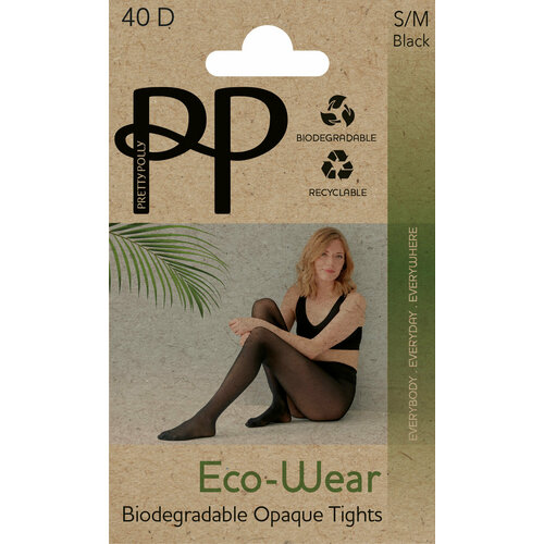 фото Колготки pretty polly nylons gloss, 40 den, размер s-m, чёрный