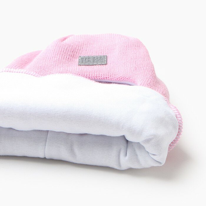 Шапка-шлем детский, цвет розовый, размер 52-54