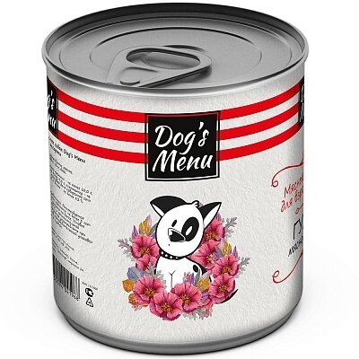 Dogs Menu 750 г консервы для взрослых собак с говядиной кусочки в соусе 1х9 1113733 (2 шт)
