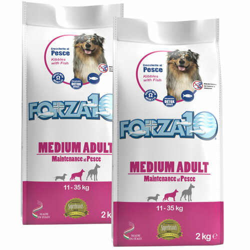 maintenance 2 FORZA10 DOG MAINTENANCE ADULT MEDIUM для взрослых собак средних пород с рыбой (2 + 2 кг)