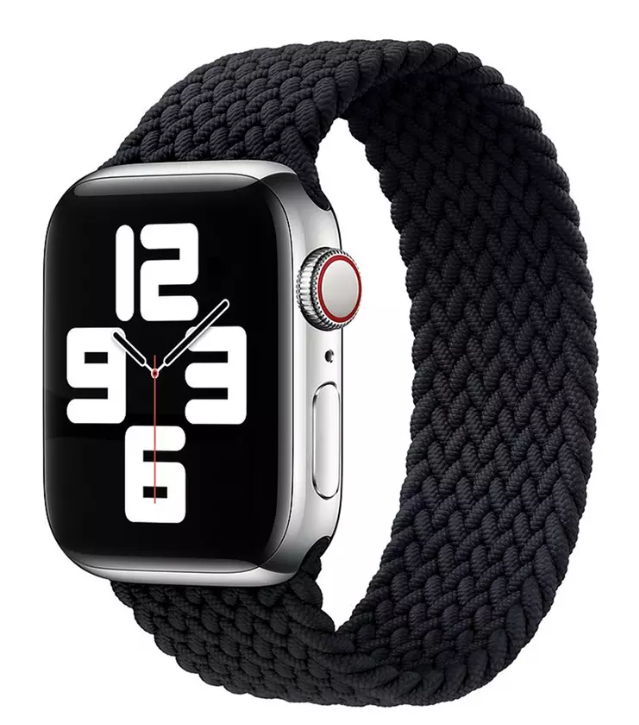 Ремешок на руку для Apple Watch нейлоновый эластичный №10 черный 42/44/45/49 мм