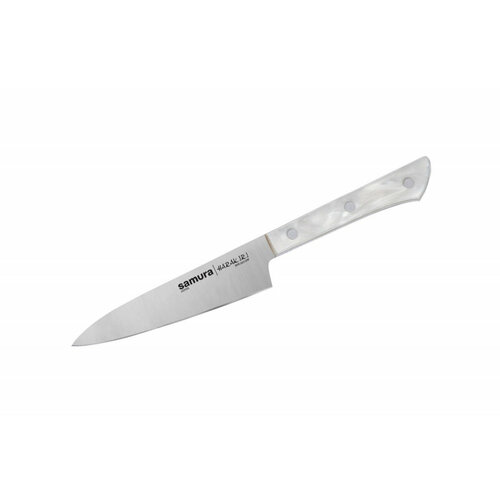 Нож кухонный универсальный SAMURA HARAKIRI SHR-0021AW/K, 120 мм, корроз.-стойкая сталь, белый акрил