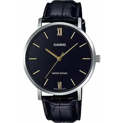 фото Наручные часы casio collection mtp-vt01l-1b, черный, серебряный