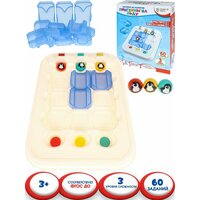 BRIGHT KIDS. Головоломка. Серия "Веселое IQ-развитие". Пингвины на льду(3 уровня сложности,60 заданий) рыжий КОТ   ...