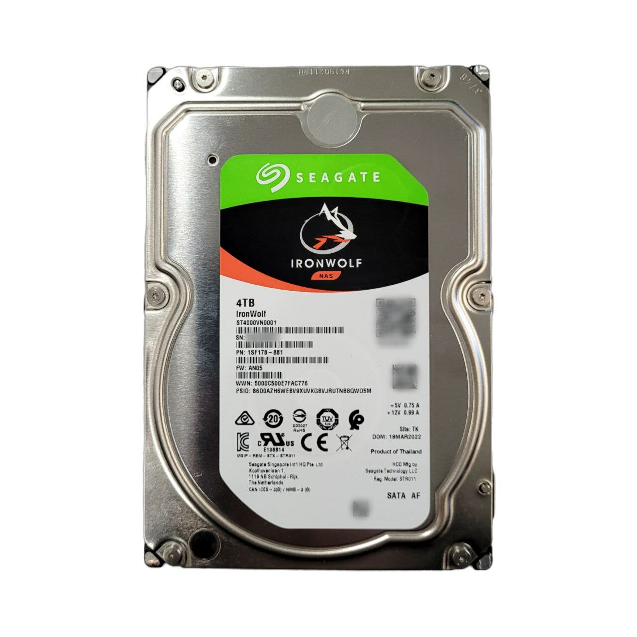 Жесткий диск Seagate IronWolf 4 ТБ ST4000VN0001/008