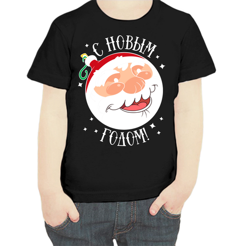 фото Футболка , размер 104, черный нет бренда