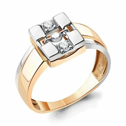 фото Кольцо diamant online, золото, 585 проба, бриллиант, размер 19.5, прозрачный