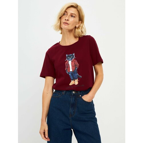 фото Футболка manii'ta lacitta, размер xs, бордовый