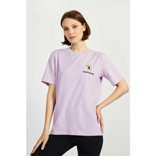 Футболка Baon, размер 42, фиолетовый футболка baon b2324069 размер 42 фиолетовый