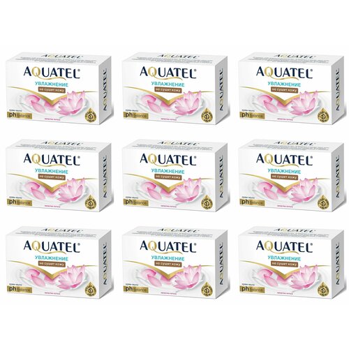 Aquatel Крем-мыло твердое Лепестки лотоса, 90 г, 9 штук
