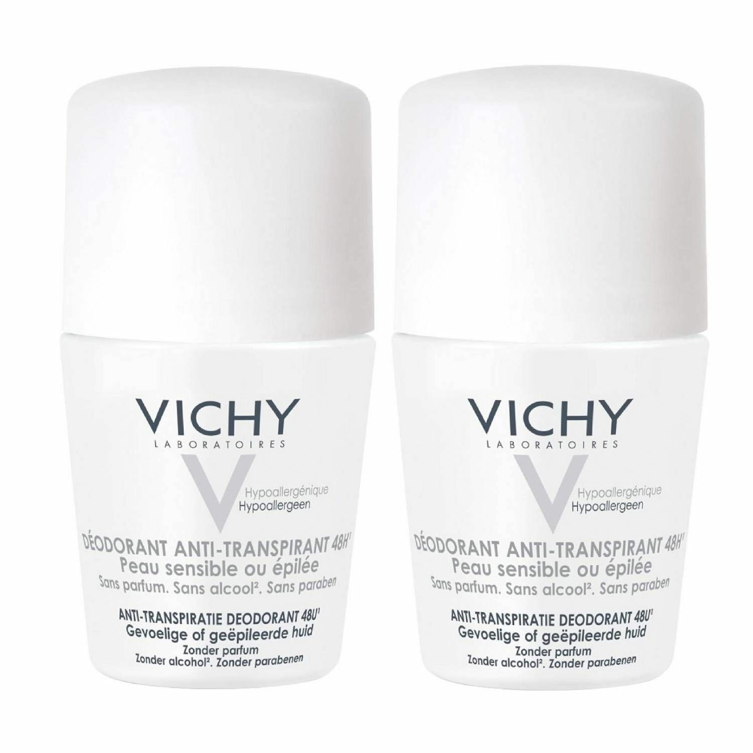 Vichy Шариковый дезодорант для очень чувствительной кожи 48 часов, 2 х 50 мл