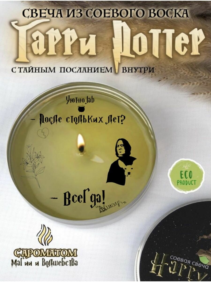 Свеча "Гарри Поттер"с тайным посланием